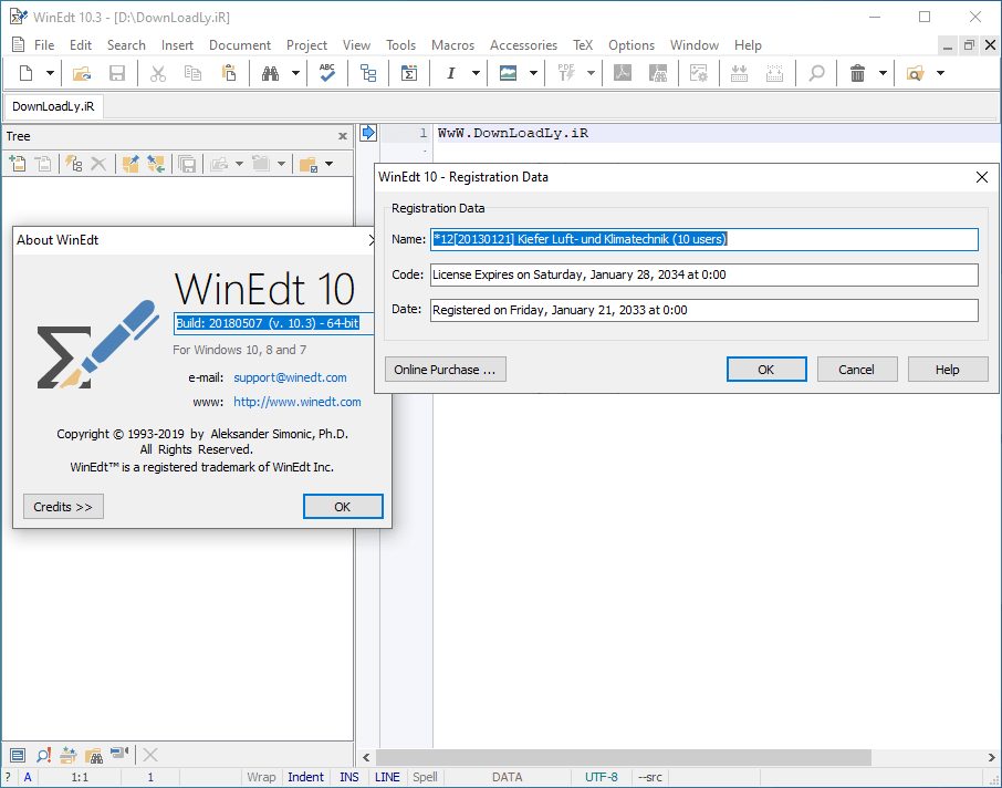 WinEdt圖片 文本編輯器 WinEdt 11.0 x64 / 10.3 x86 免費激活版