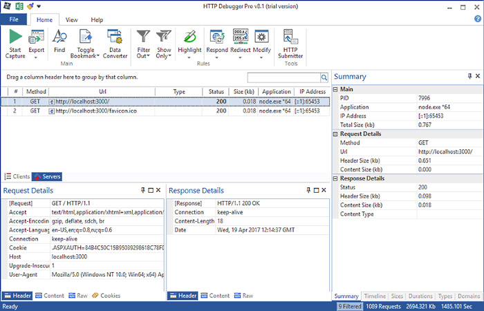 HTTP Debugger圖片 HTTP 調(diào)試器 HTTP Debugger 9.12 專業(yè)版下載