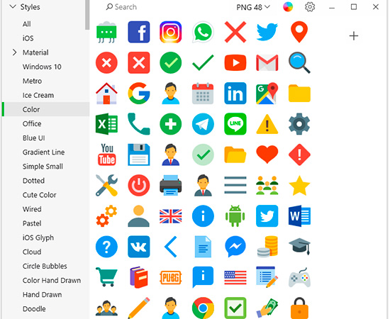 圖標軟件Pichon(Icons8)v8.7.0 Windows/ v5.7.3 macOS便攜版