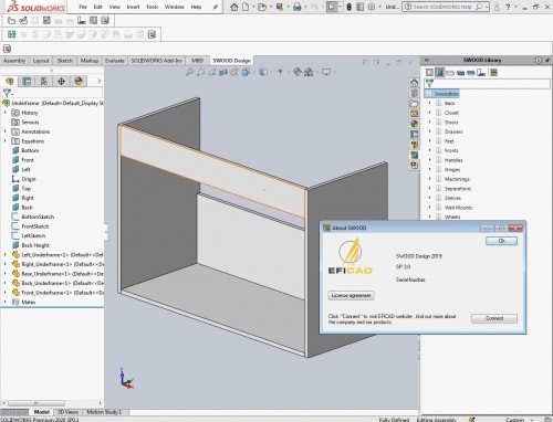 SW木工插件EFICAD SWOOD 2022 SP0 for SOLIDWORKS永久激活版