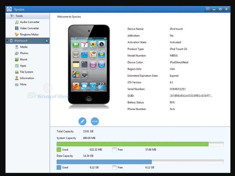 IOS手機(jī)設(shè)備管理工具Anvsoft Syncios IOS手機(jī)設(shè)備管理工具Anvsoft Syncios 破解版下載