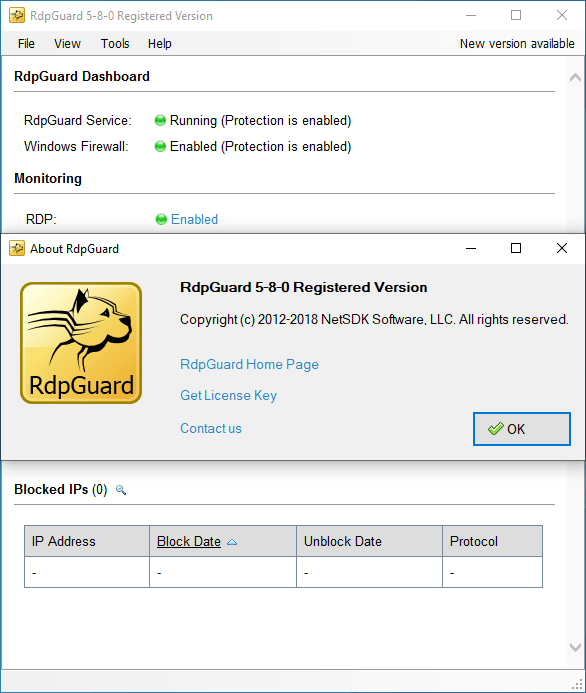 暴力入侵防御軟件 RdpGuard v9.7.1 破解版下載