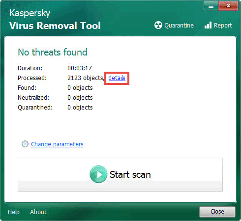 卡巴斯基病毒防御工具Kaspersky Virus Removal Tool免費版