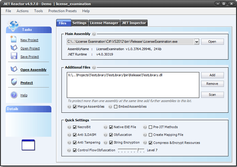 Eziriz .NET Reactor界面 軟件防盜版工具 Eziriz .NET Reactor 6.9.0.0 破解版