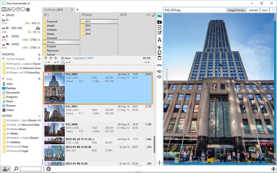 Windows文件管理器 One Commander Windows文件管理器 One Commander 3.50 綠色版
