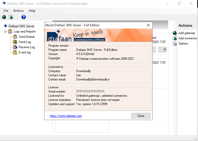 Diafaan SMS Server SMS服務(wù)器平臺(tái) Diafaan SMS Server 4.8.0 Full Edition Retail 破解版