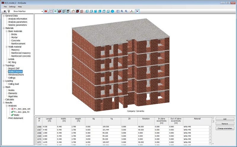 ATENA Masonry EarthQuake圖片 抗震評估軟件 ATENA Masonry EarthQuake (AmQuake) 3.8.14998
