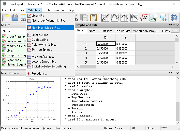 CurveExpert圖片 數(shù)據(jù)分析軟件 CurveExpert 1.6.5 x86 專業(yè)版