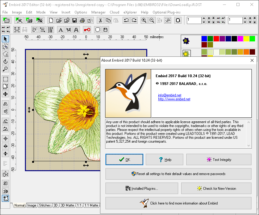 電腦刺繡軟件 Embird Studio 電腦刺繡軟件 Embird Studio 2017 Build 10.24