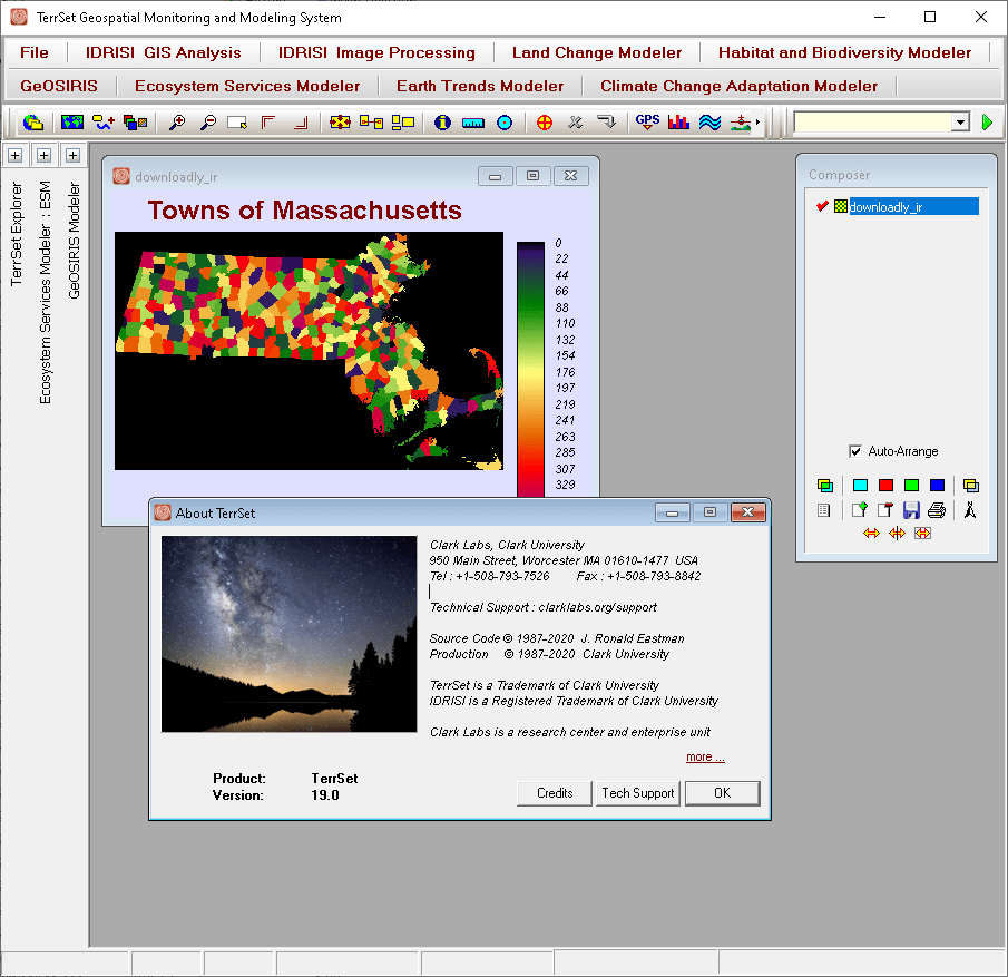 TerrSet圖片 地理空間建模軟件 Clark Labs TerrSet 2020 v19.0.7