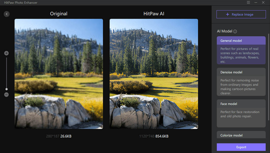 圖片無(wú)損放大軟件 HitPaw Photo Enhancer 2.2.0 x64 多語(yǔ)言版