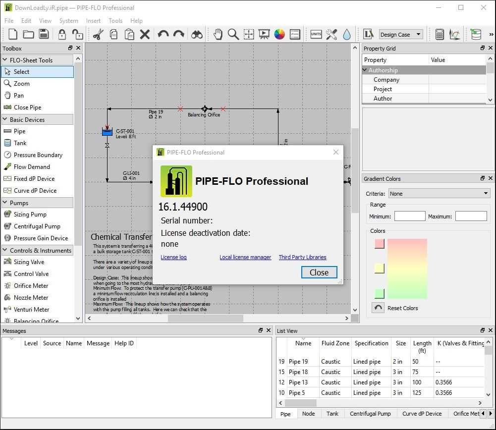 管道流體分析和設(shè)計軟件 PIPE-FLO Professional 19.0.3747