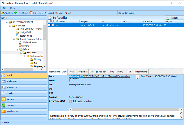 SysTools Outlook Recovery 9.1