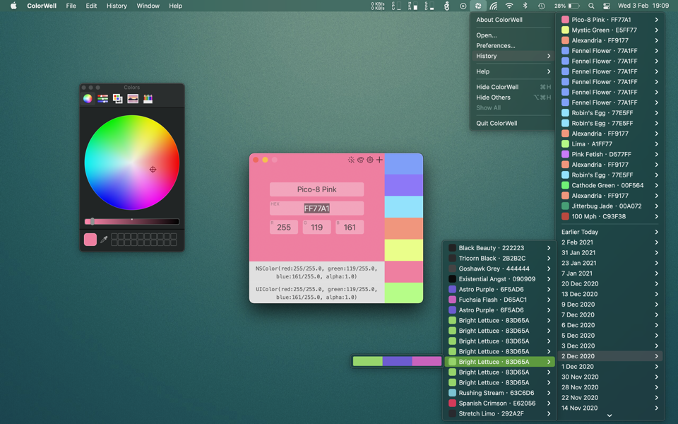 ColorWell For Mac v7.8 調(diào)色板生成器