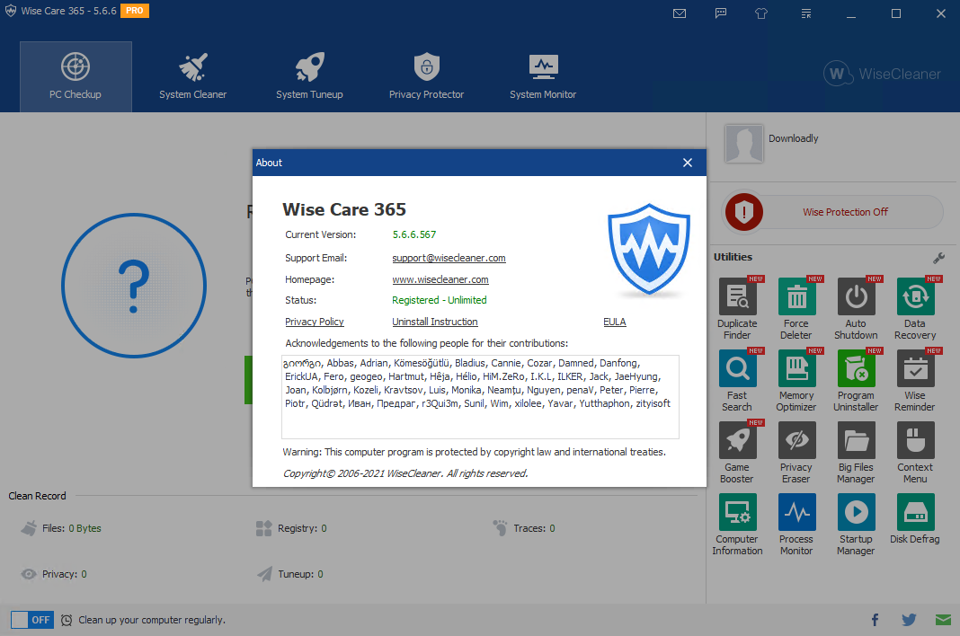 Wise Care 365 Pro 7.2.8.707 365智能優(yōu)化電腦防護清理軟件
