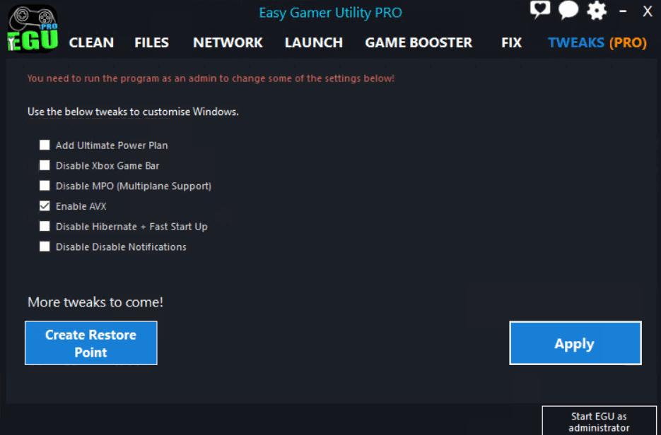 Easy Gamer Utility PRO游戲修復(fù)性能優(yōu)化工具