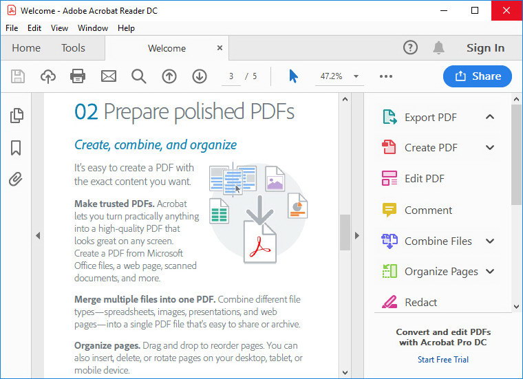 Adobe Acrobat Reader DC 2025.001.20623 免費PDF閱讀器