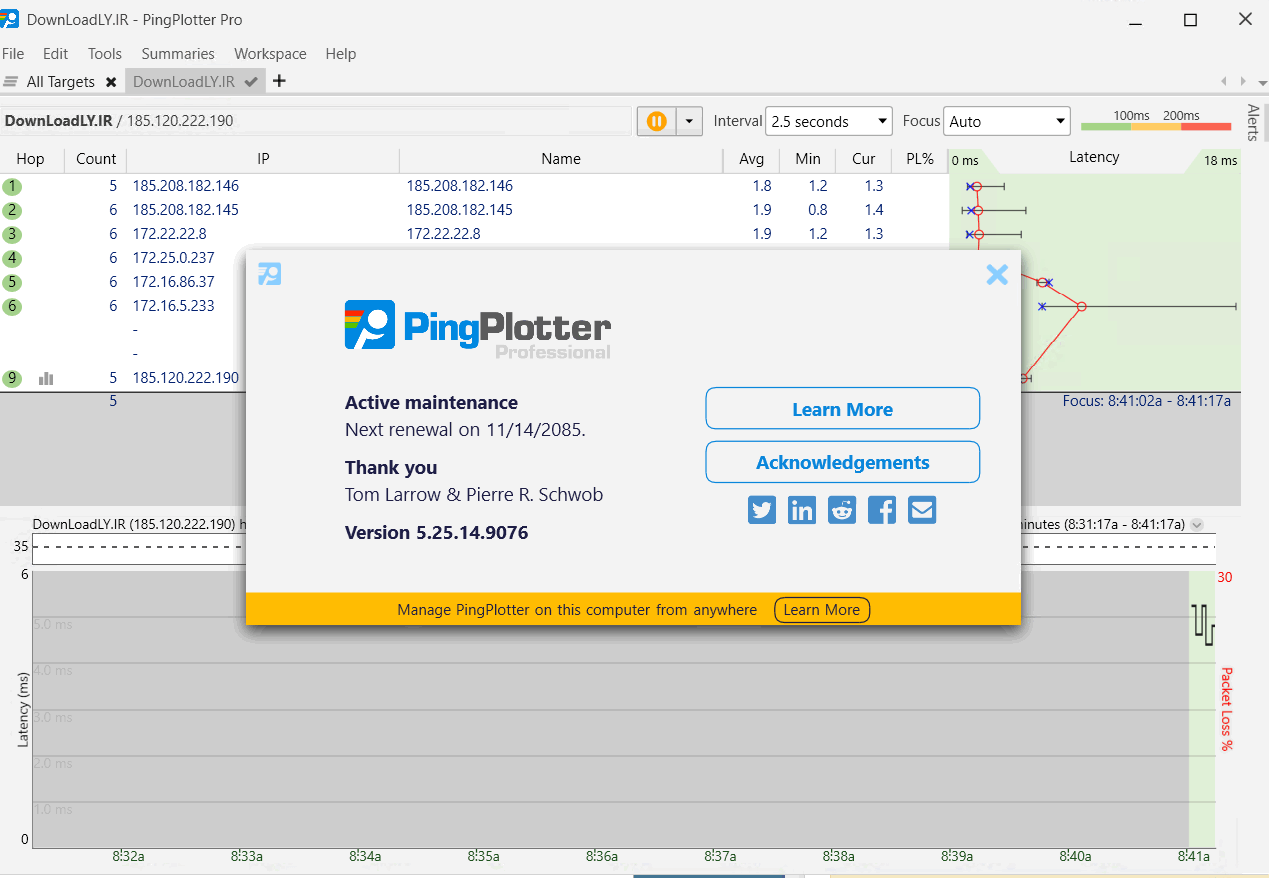 PingPlotter Professional 5.25.14.9076 網(wǎng)絡(luò)管理網(wǎng)絡(luò)診斷工具