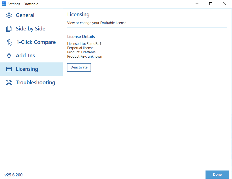 Draftable Desktop 25.8.0 文件比較工具